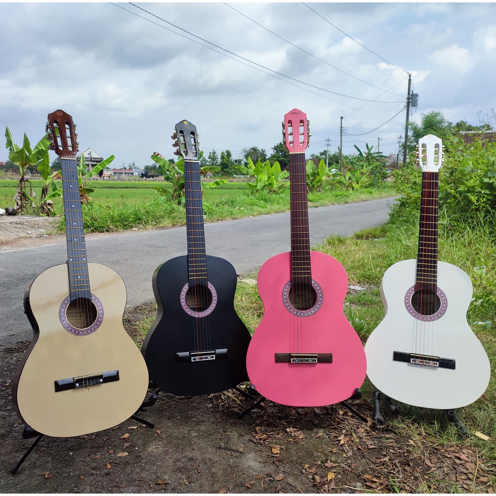 Gitar Classic Nilon Akustik Elektrik Tanam Besi Best Seller