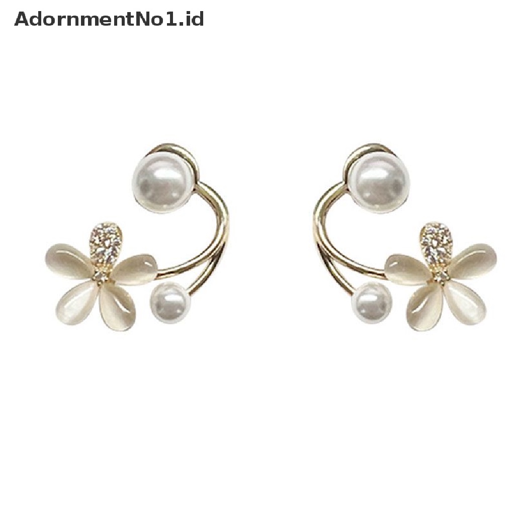 [AdornmentNo1] New Arrival Stud Earrings Fashion Logam Wanita Klasik Musim Semi Musim Panas Bunga Mutiara Lucu Elegan Perempuan Perhiasan Trendi [ID]