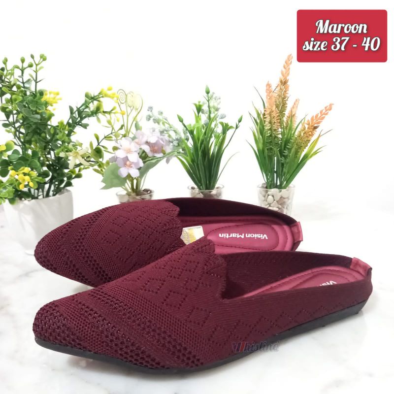 SEPATU SENDAL SLOP RAJUT IMPORT SOL KARET | SLOP MULES