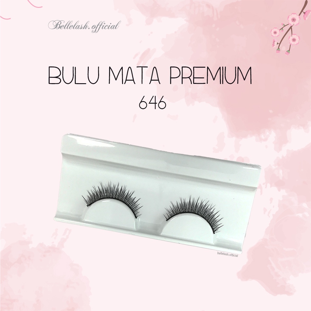 646 Bulu Mata Palsu Handmade Natural False Eyelash Eye Lashes Belle Eyelashes Premium