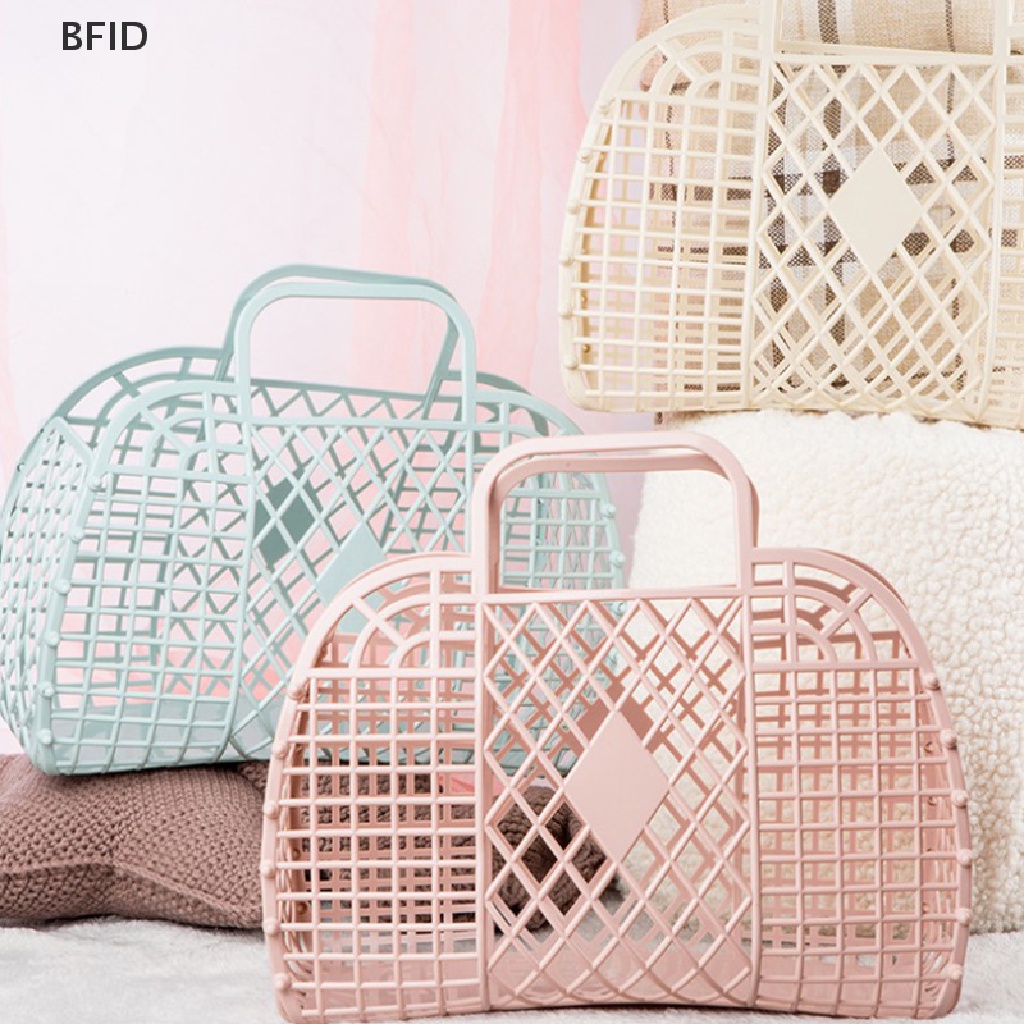 [BFID] Keranjang Shower Dapat Dilepas Keranjang Mandi Plastik Bathroom Hollow Wash Storage Basket [ID]