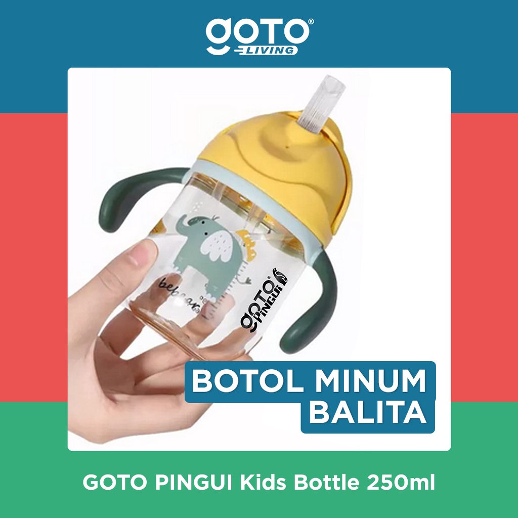 Goto Pingui Botol Minum Bayi Sedotan Lucu Anak Training Cup Baby Viral