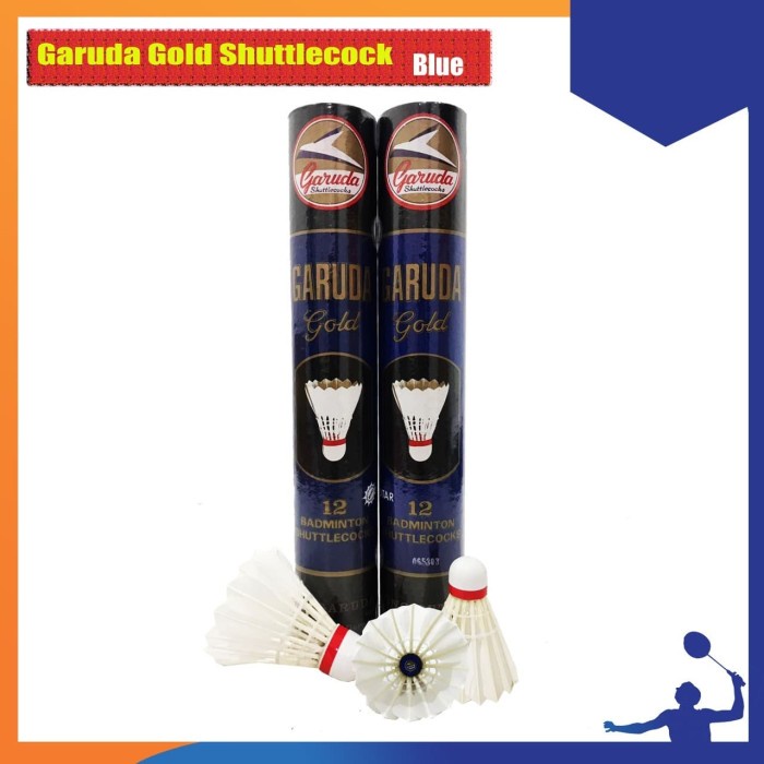 Shuttlecock Shuttlecock Badminton Garuda Gold Biru Original