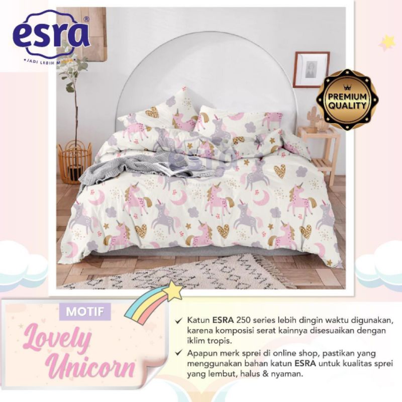 SPREI SET & BEDCOVER BEVERLY MOTIF LOVELY UNICORN