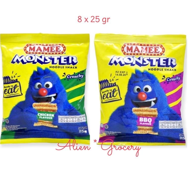 

Promo ｀ MAMEE MONSTER Noddle Snack Chicken Bbq 8x25gr 200gr ♦