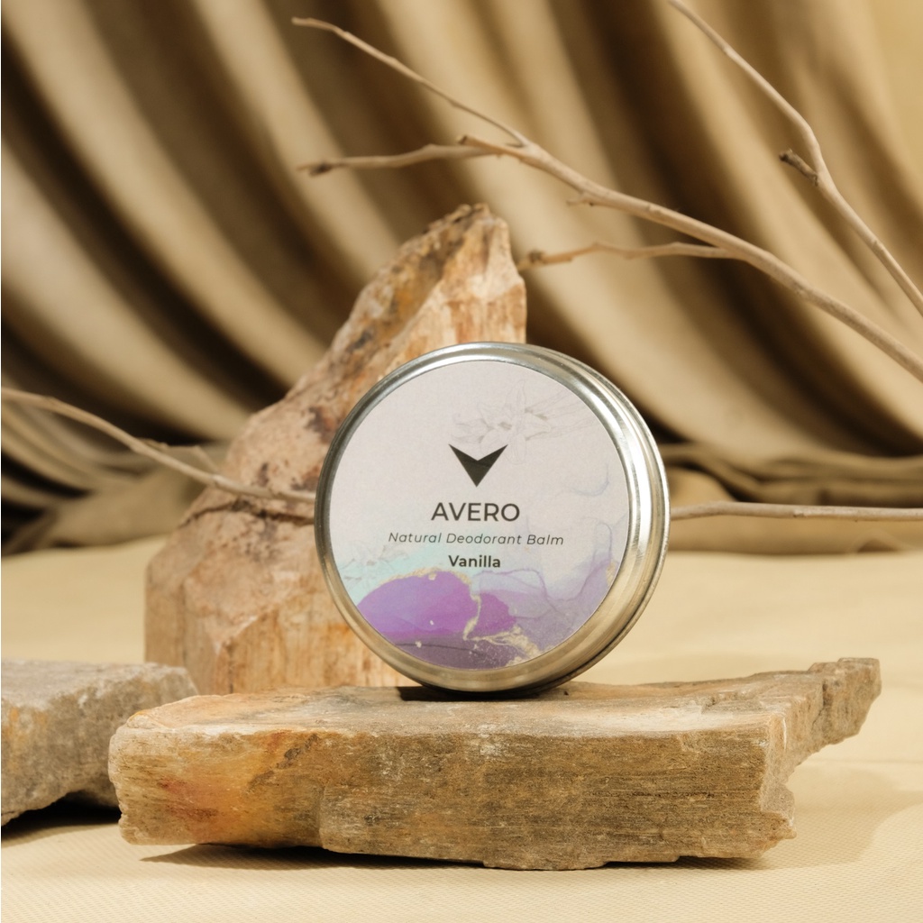 AVERO Paket Bundle 2 G - Solid Deodoran Ketiak Alami Tanpa Alkohol, Alumunium & Pengawet  & Penyegar Mulut-Vanilla