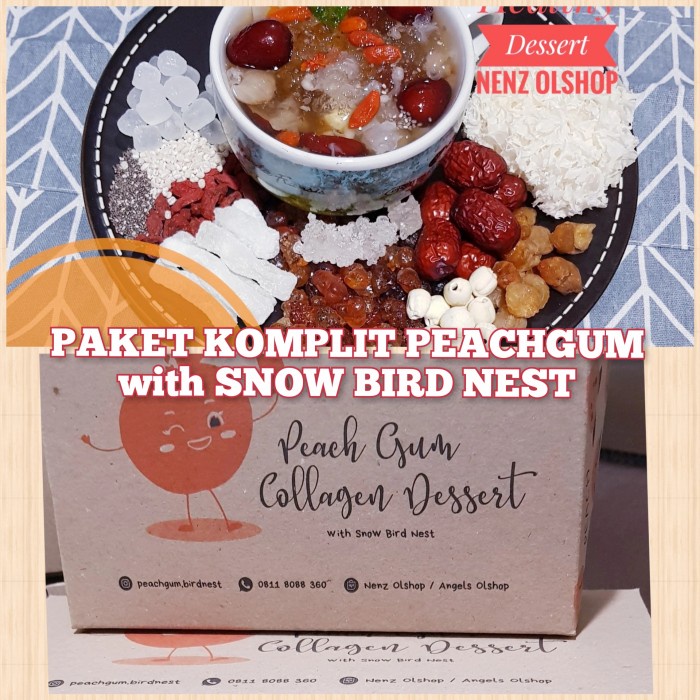 

PAKET PEACH GUM DESSERT WITH SNOW BIRD NEST (11 IN 1) - PAKET MINI