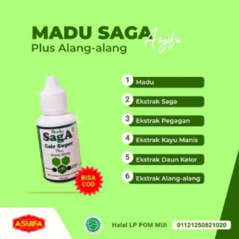 Madu Saga Asyifa - Obat Batuk Sariawan Madu Daun Saga