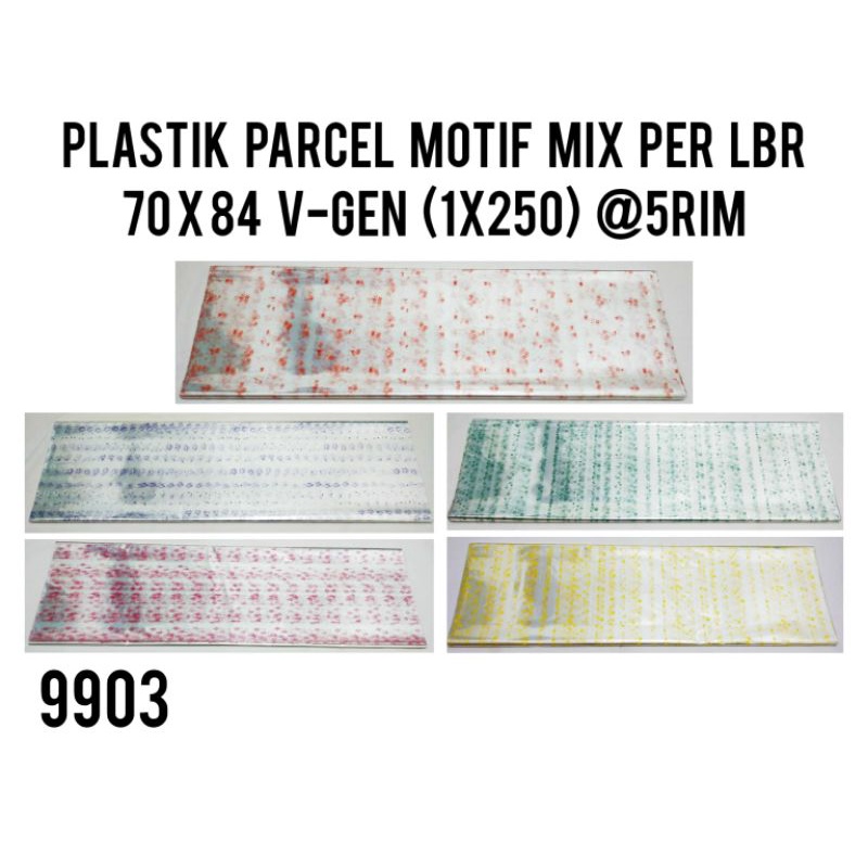 

50 LBR - PLASTIK PARCEL MOTIF MIX MODEL PER LEMBAR 70 x 84