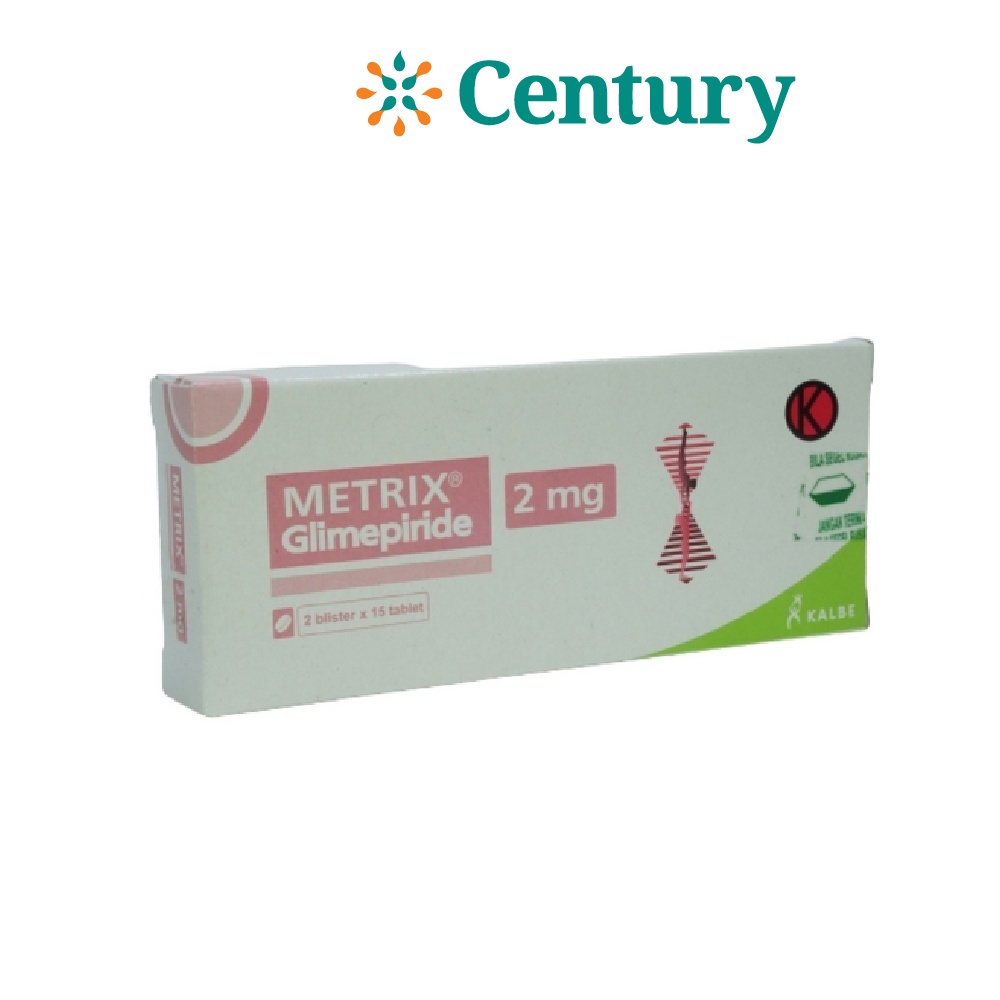 Jual METRIX 2 MG 1 BLISTER 15 TABLET GLIMEPIRIDE OBAT DIABETES GULA