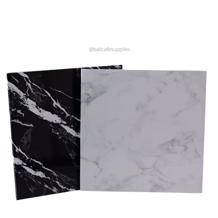 Cake Board Marble Kotak - Takan Kue Marble