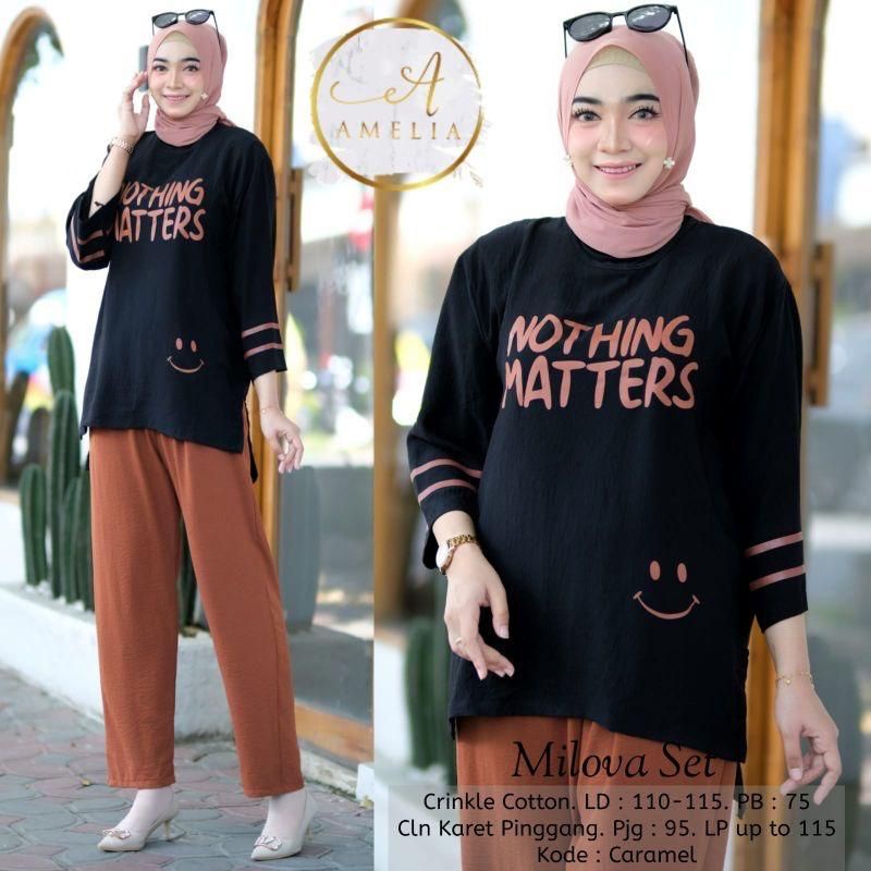 LAYLA SET/SETELAN WANITA KEKINIAN/SETELAN CRINKLE AIRFLO