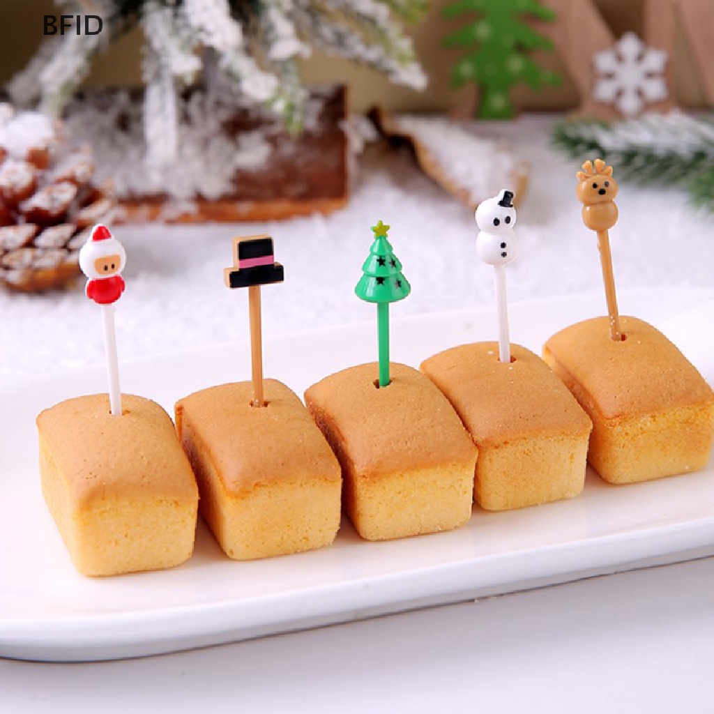 [BFID] Cute Mini Animal Farm Kartun Food Picks Anak Snack Kue Dessert Makanan Garpu Buah Makan Siang Bento Aksesoris Dekorasi Pesta [ID]