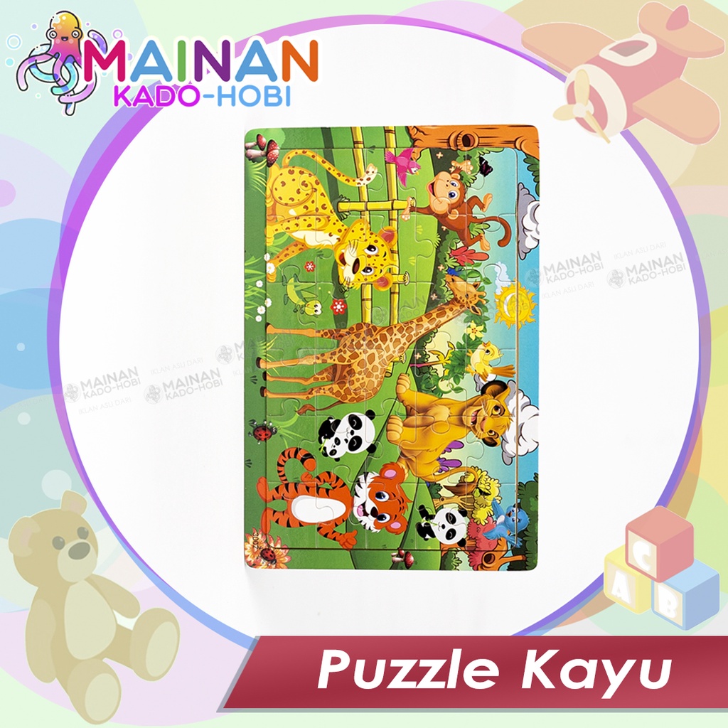 PROMO GROSIR MAINAN ANAK DIY PUZZLE JIGSAW KARAKTER ANIMAL