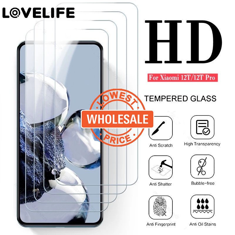 [Harga Grosir]Pelindung Layar Tempered Glass 9H Anti Sidik Jari Untuk Xiaomi 12T / 12T Pro