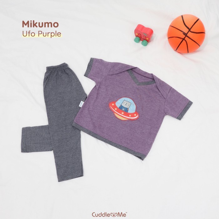 ✿ BISA COD✿ BAJU ANAK TODDLER NYAMAN - MIKUMO BASIC WEAR - Ufo Purple