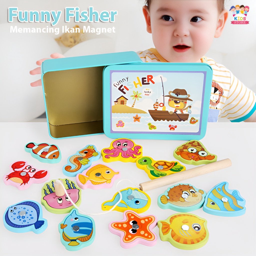 Funny Fisher Game | Mainan Memancing Ikan Magnet | Mainan Seru Untuk Keluarga | Pancingan Ikan Anak