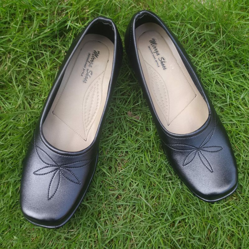 Sepatu Pantofel Wanita Sepatu guru Kantor Sepatu Wanita Sepatu Formal Paskibra Warna Hitam