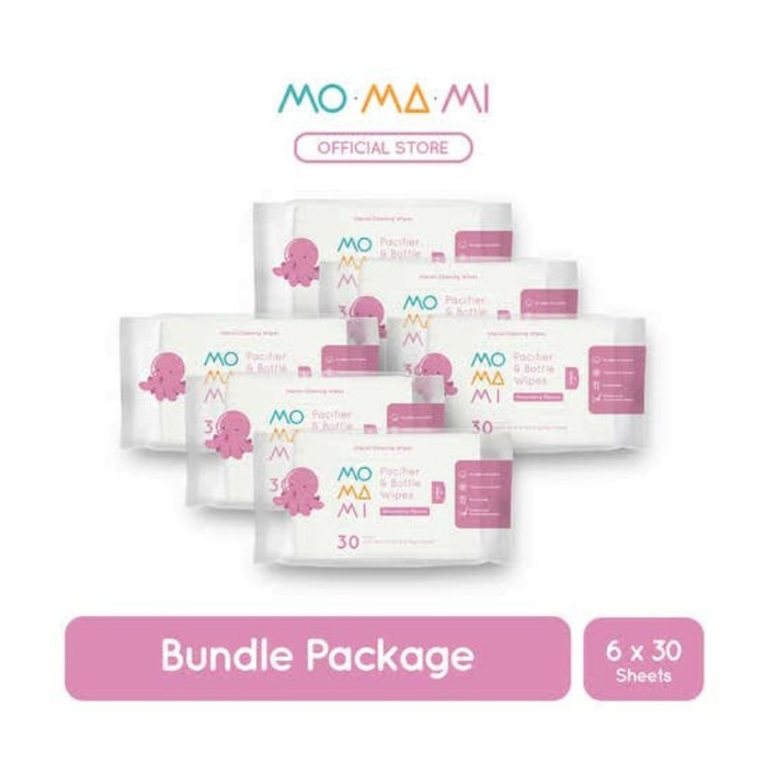 Momami Wipes BUNDLE PACKAGE Isi 6pcs