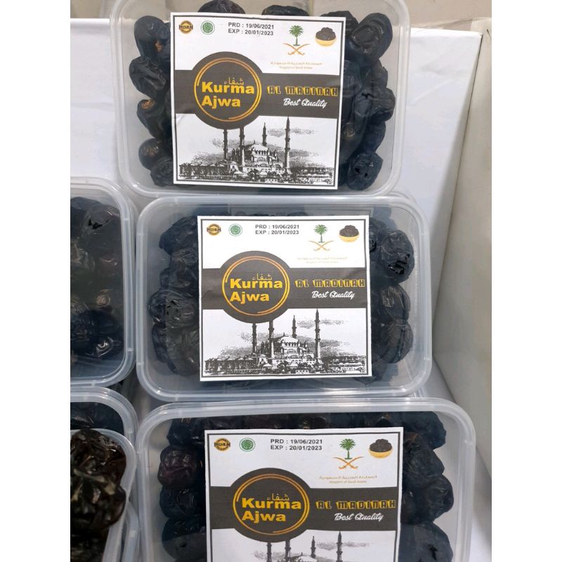 

Kurma Ajwa 250grm / Kurma Nabi Asli Arab (exp 2024)