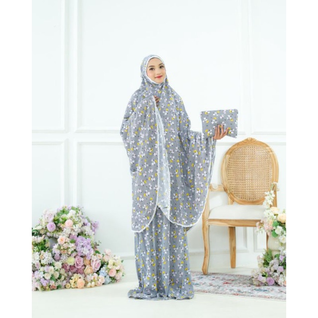 mukena rayon motif bunga mukena rayon viscose