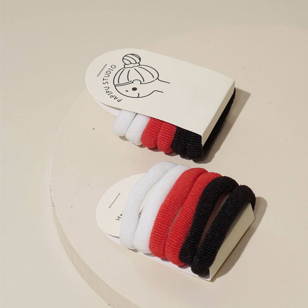 Papipu studio Ikat rambut donut rib premium ( 6 pcs )