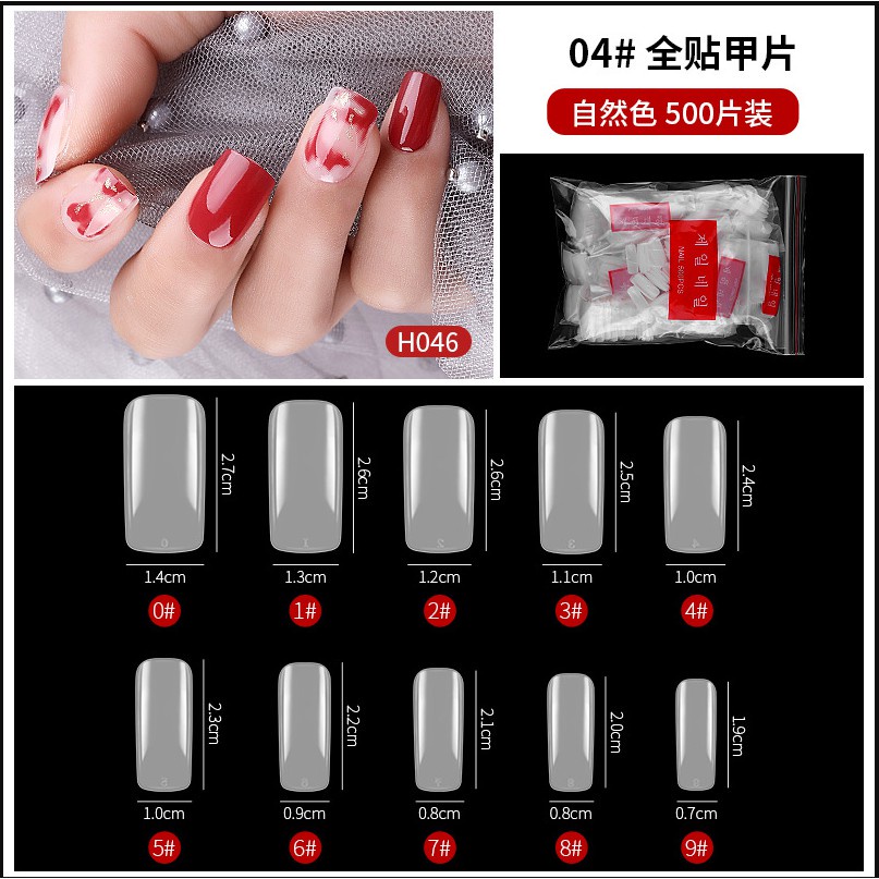 500Pcs Mode Acrylic Palsu French Perancis Palsu Penutup Penuh Nail Art Tips Manicure Tool PROMO