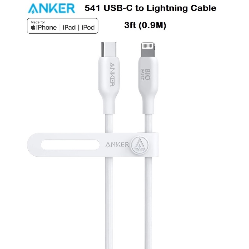 AKN88 - ANKER A80A1 - 541 USB-C to Lightning Cable (Bio-Based) 0.9M