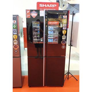 Kulkas 4 Pintu Sharp SJ-IF91PG-GB/GR 639L Glass Door Sharp SJIF91PG BATAM
