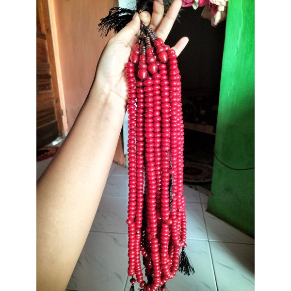 Tasbih biji gebang potongan