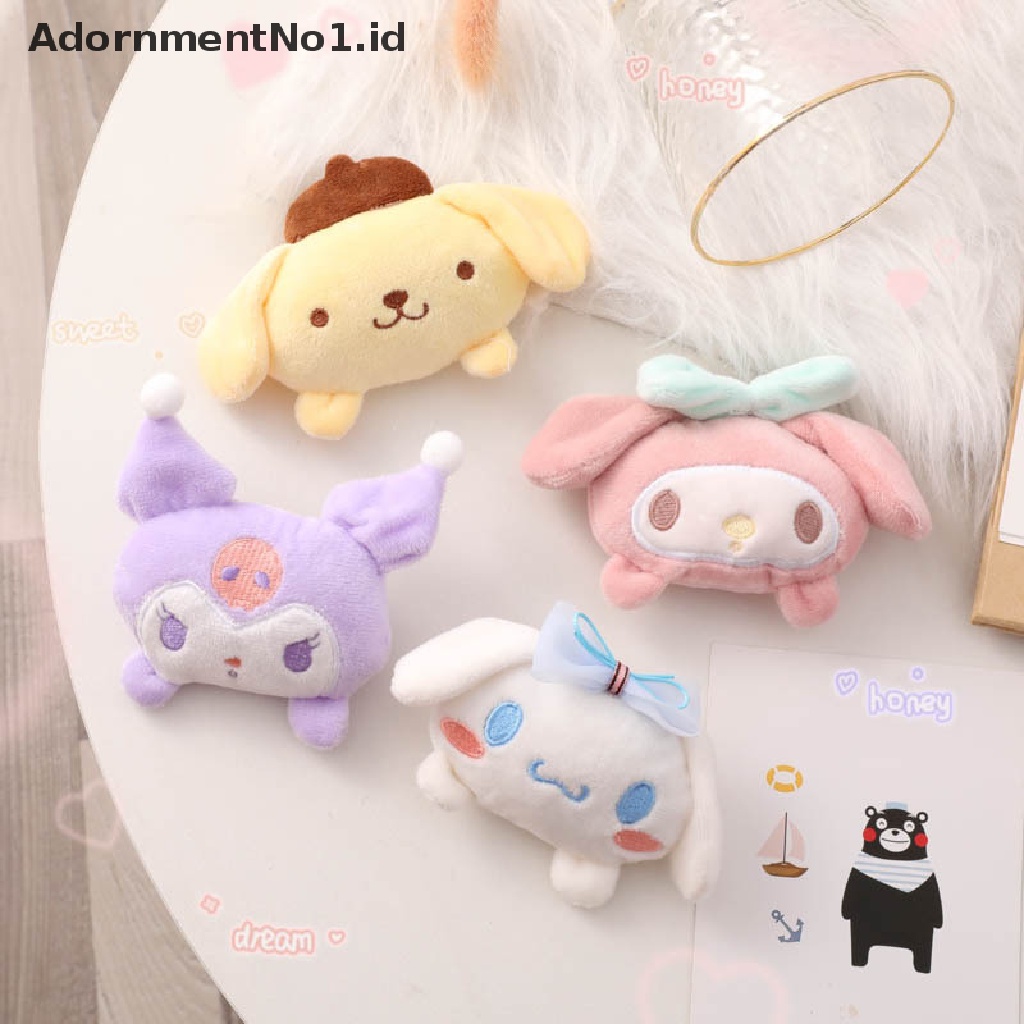 [AdornmentNo1] Lucu Sanrio Kartun Boneka Mainan Bros Mewah Bentuk Lucu Lembut Lencana Aksesoris Dekorasi Rumah Kartun Tas Pin Ransel Liontin Dekorasi Hadiah [ID]