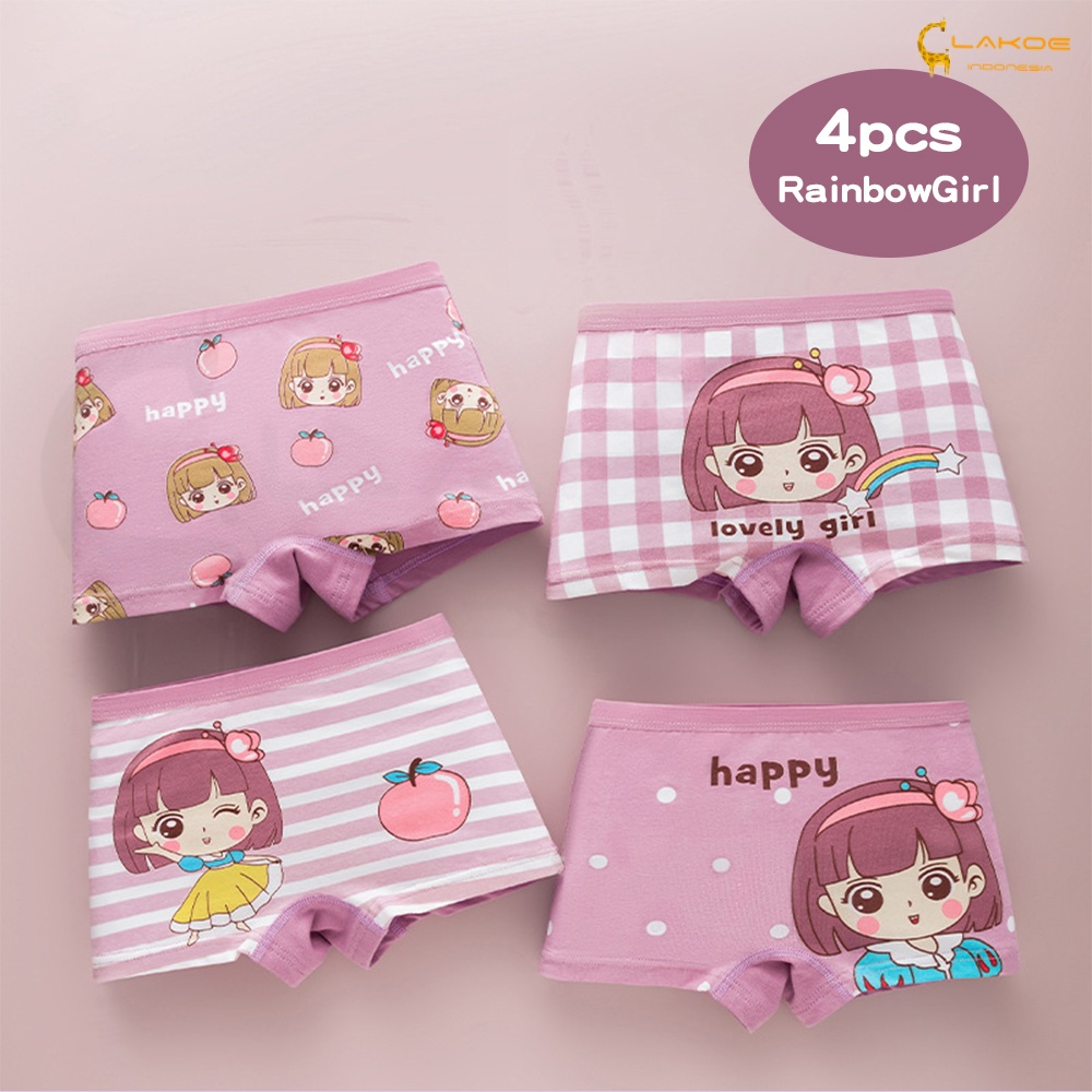 4PCS celana dalam anak perempuan bahan katun halus