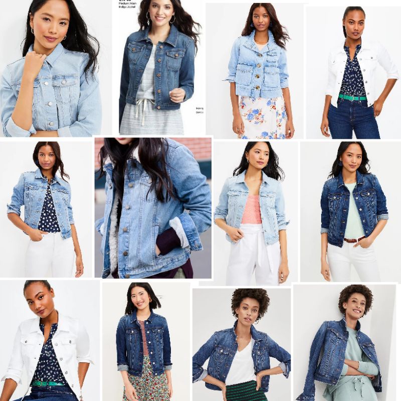 VF40 Jaket jeans denim wanita LOFT