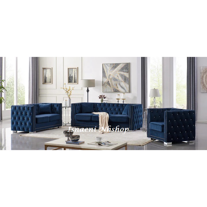 Sofa Chesterfield Kancing Seribu Klasik Furnitur