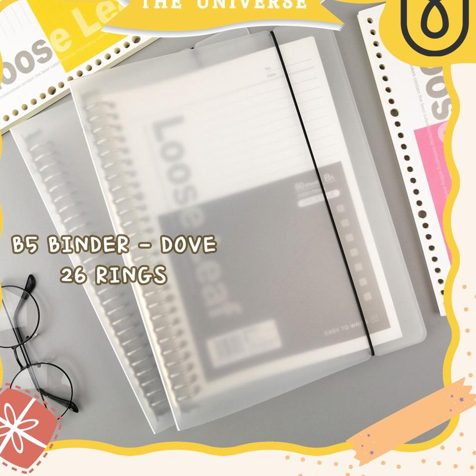 

Penawaran Terpopuler [THE UNIVERSE] 26 Ring Binder B5 Matte Aesthetic Binder Transparan Dove - ST009