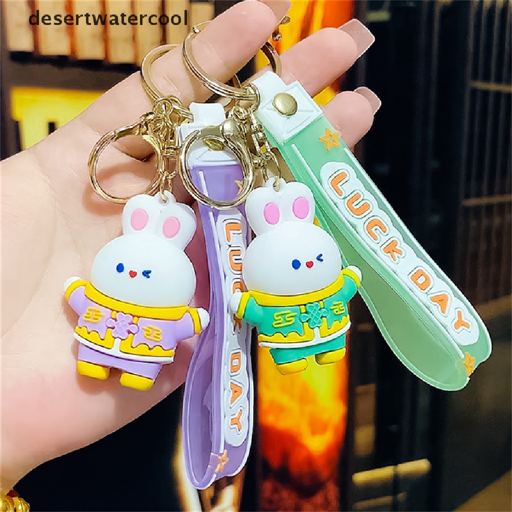 Deid Tahun Baru Kartun Kelinci Gantungan Kunci Fashion Tas Liontin Lucu Gantungan Kunci Mobil Pasangan Hadiah Martijn