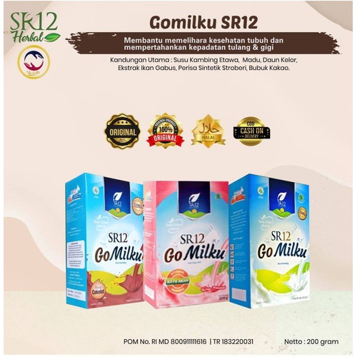 

Susu Kambing Etawa Bubuk GOMILKU SR12 GO MILKU BPOM Plus Madu Daun Kelor Ikan Gabus