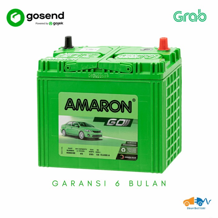 Aki Kering Mitsubishi Mirage Amaron Go 55D23L (60Ah)