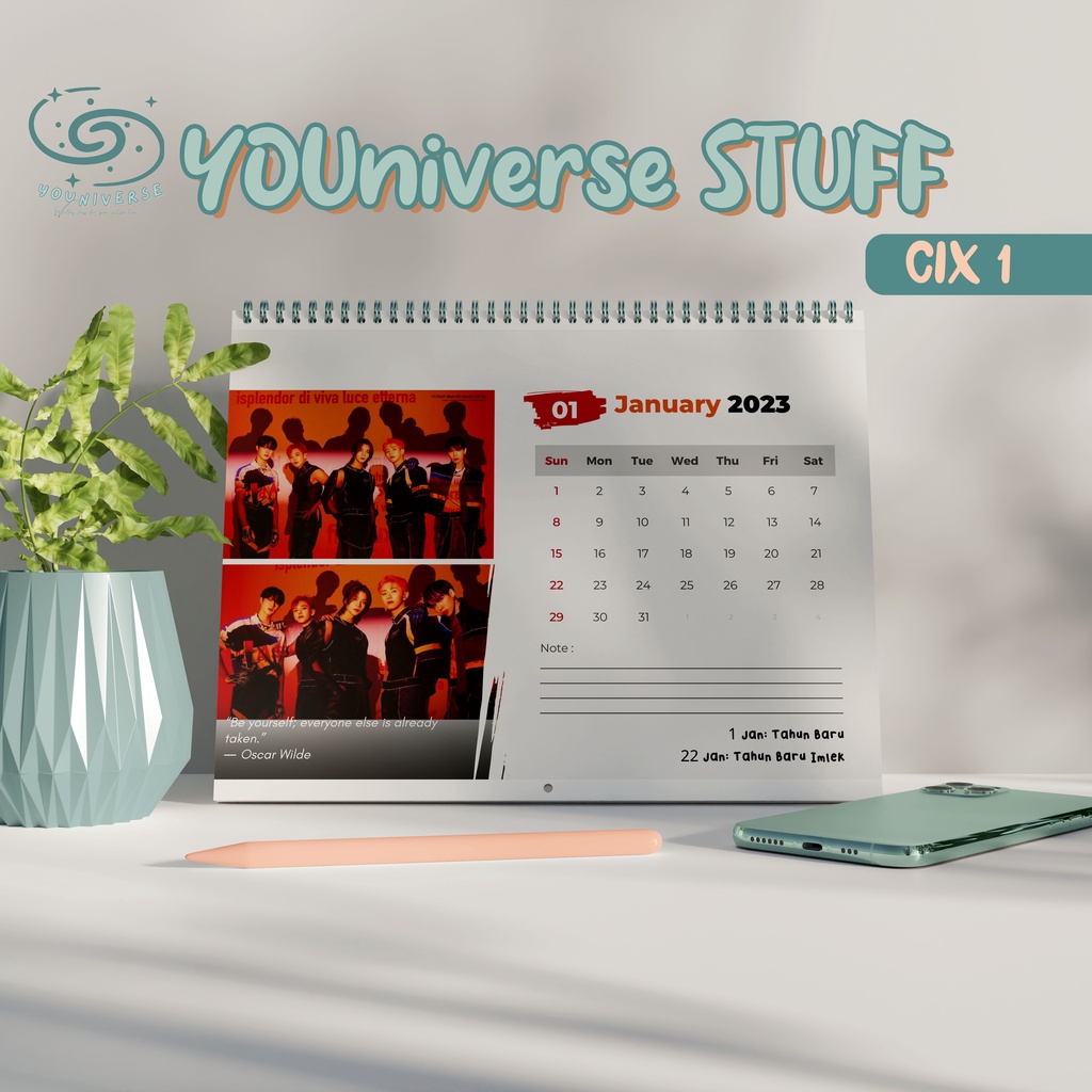 

Kalender Meja 2024 2025 CIX OK Episode 1: OK NOT/Desk Calendar 2023 A5 KPOP ver. murah