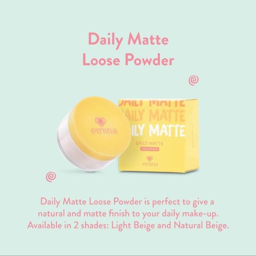 EMINA Daily Matte Loose Powder 20g | Compact Powder | BB Cream | Bedak Tabur