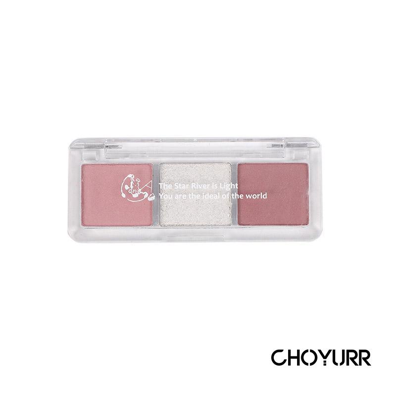 【COD】Eyeshadow Palete 3 Warna Kombinasi Mini Eyeshadow Palet Tahan Lama Tahan Air Makeup Original Pearlescent Matte Eyeshadow Korean Import Portabel-CH