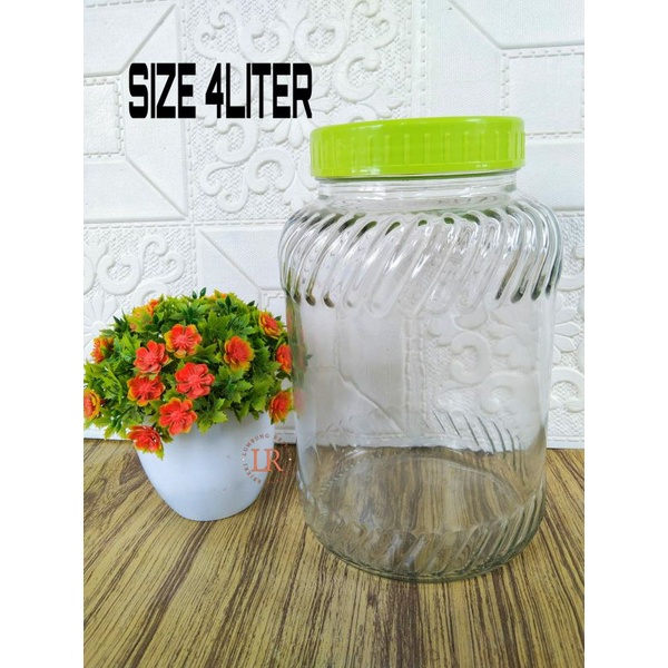 Toples Kaca Jumbo 4Liter / Toples Lebaran Jumbo / Toples Lebaran Jumbo / Toples Kaca Besar / Toples
