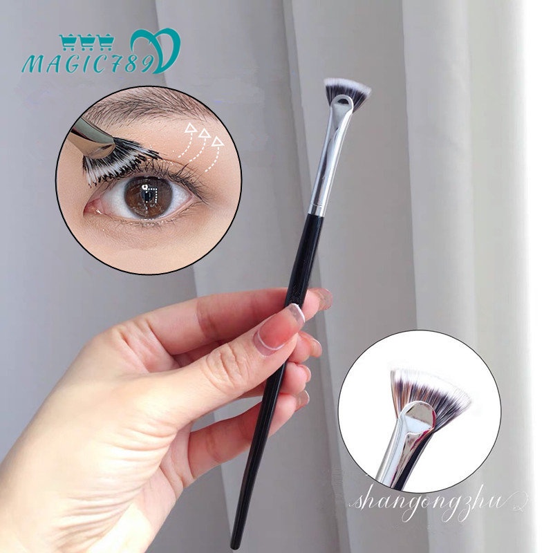 Magic789 Kuas Maskara Kipas Lembut Highlight Alis Eyelash Brush Untuk Wanita Perempuan Bronzer Foundation Makeup Tools