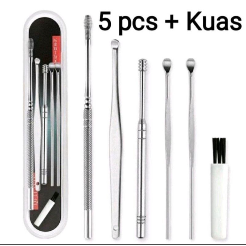 Pembersih telinga isi 6pcs korek kuping set isi 6in ear pick