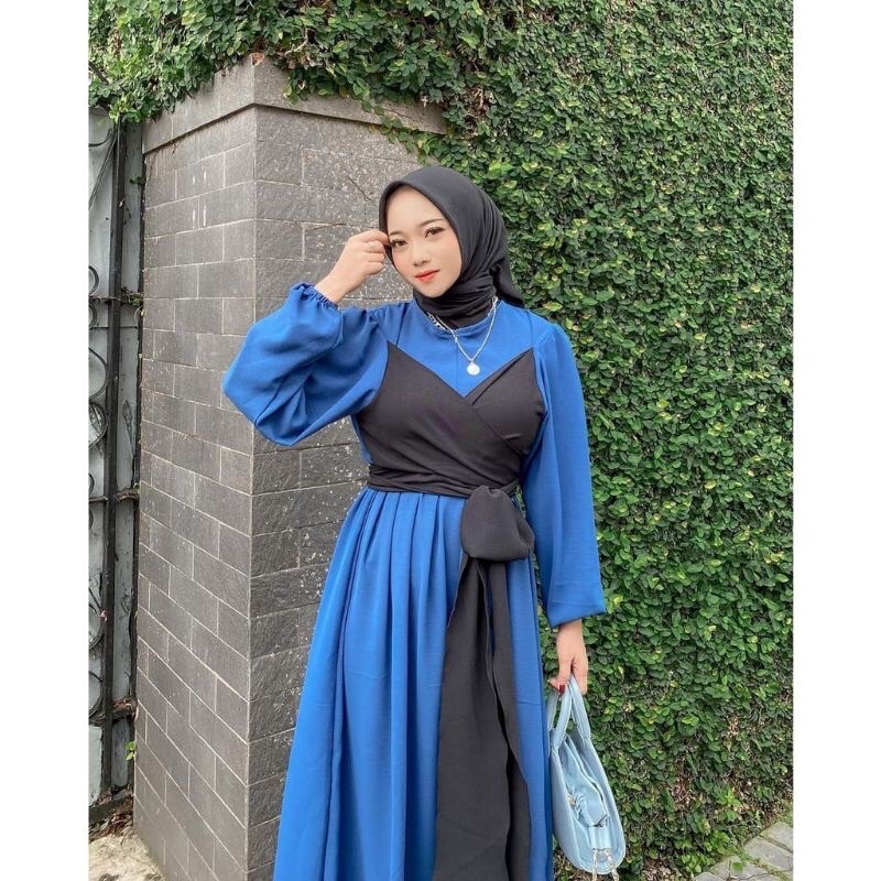 GAMIS LESTY CRINKLE TERBARU / DRESS MUSLIM WANITA OVERSIZE