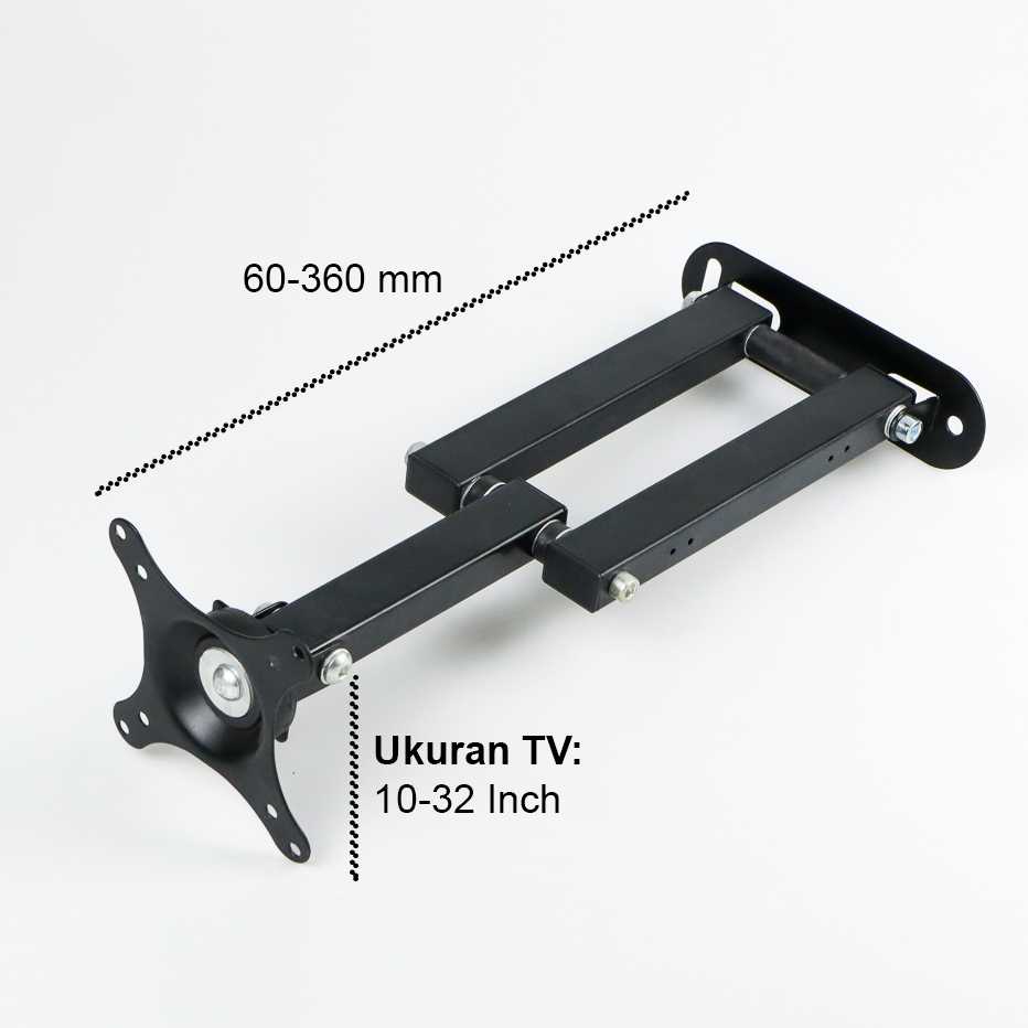 D-mount Telescopic TV Bracket Thick 100x100 Pitch for 10-32 Inch TV - DKE-S32 - Black