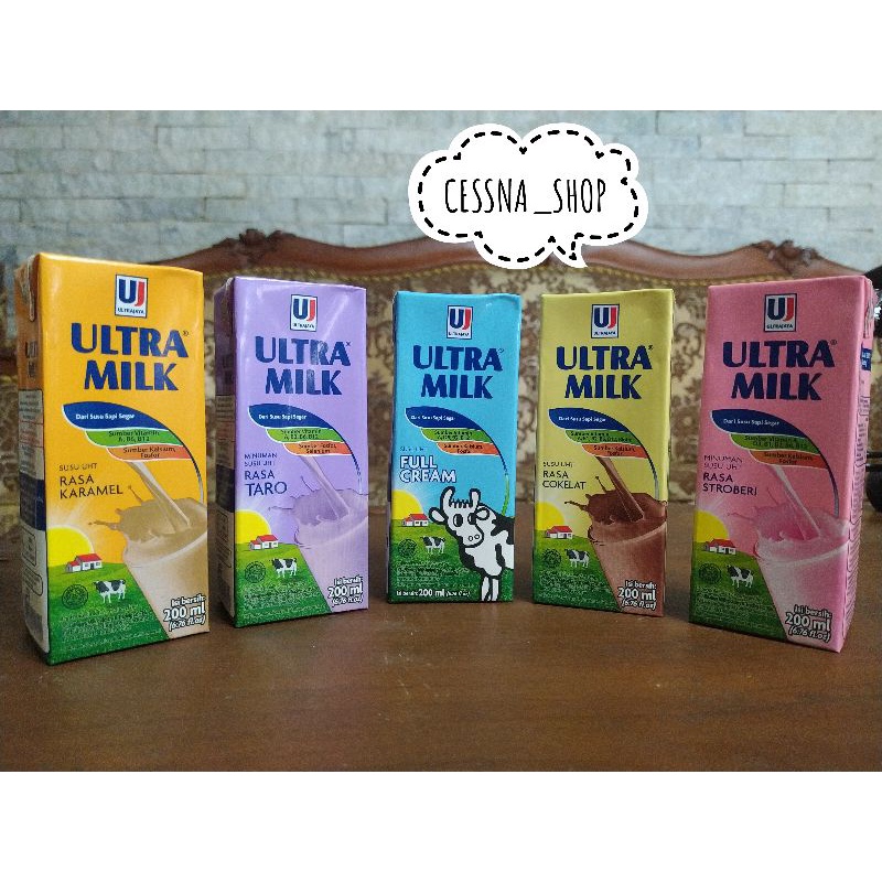 

SUSU ULTRA UHT 200ML 1/2 DUS BISA MIX VARIANT RASA