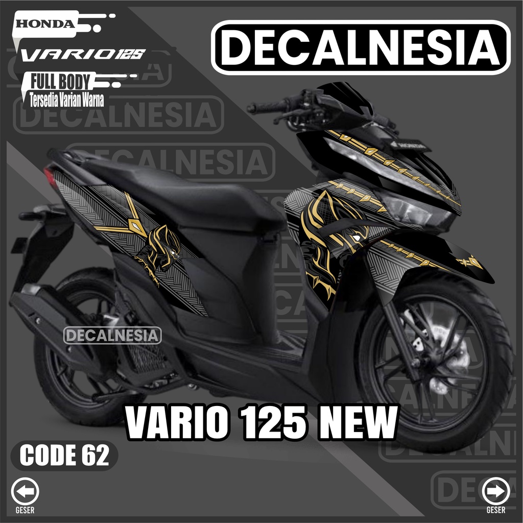 Decalnesia Stiker Motor Vario 125 New 2023 Full Body Decal Sticker 2022 Black panther CBS ISS SP Hon