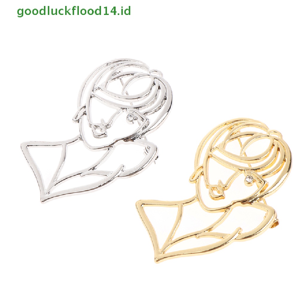 [GOOGFOUR] Lucu Berongga Kecantikan Lady Bros Gadis Figure Kantor Kasual Bros Pin Hadiah [TOP]