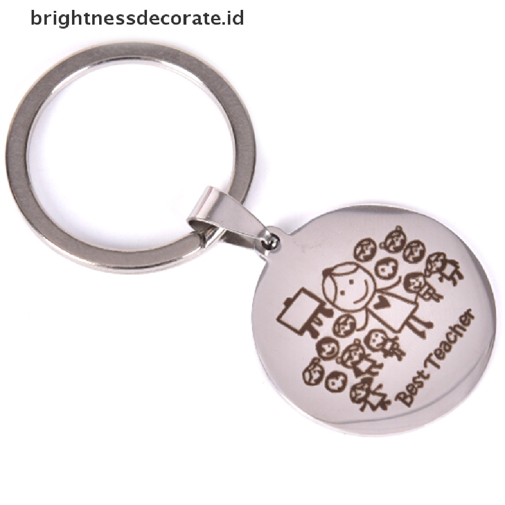 [Birth] Gantungan Kunci Grafir Thanks for Teacher Keychain Custom Nama Hadiah Untuk Guru New [ID]
